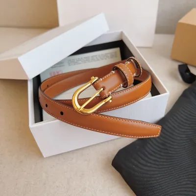 Celine Western Belt In Black/Brown/White Calfskin With Gold Hardware 18mm