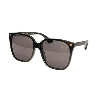 Gucci square frame glasses tawny/black/eggplant color Size 57口16-145