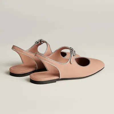 HERMES Kleo pink Slingheeled sandals