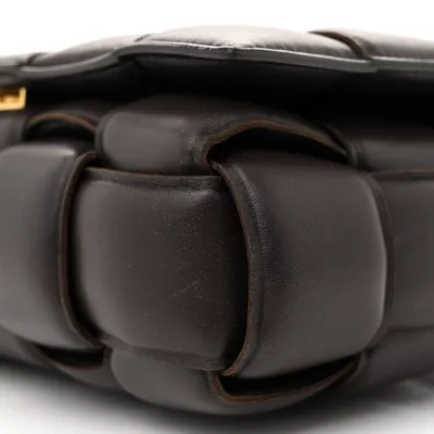 Bottega Veneta Maxi Intrecciato Padded Cassette Crossbody Bag Fondente Nappa Leather