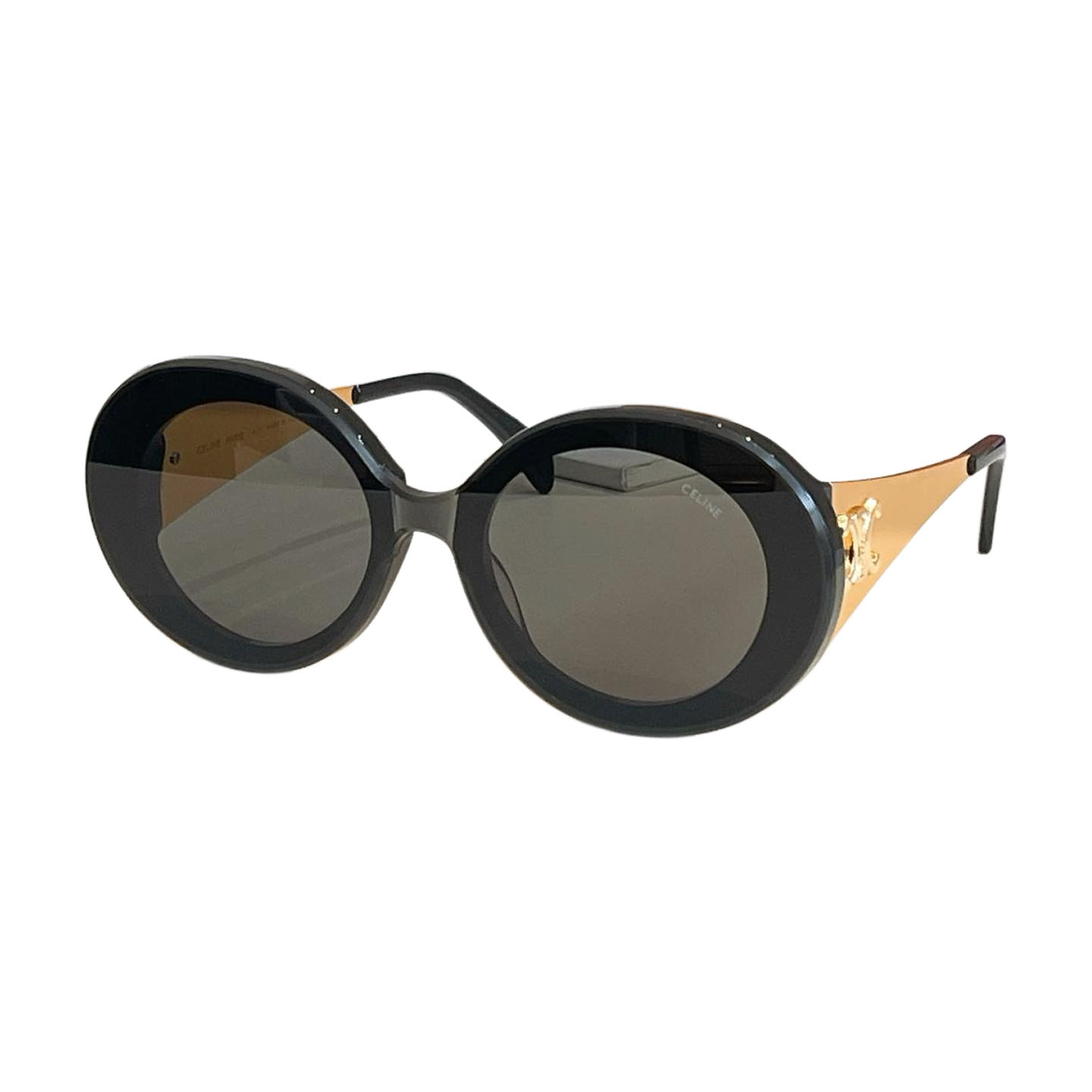 Celine Óculos de armação redonda preto/bordô/leopardo/branco/marfim/bege Tamanho 52口22-145