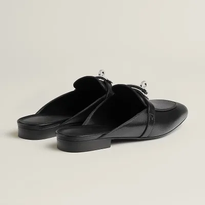 HERMES Oz Mule black Slippers