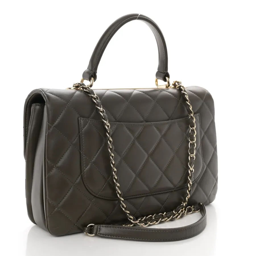 Chanel Trendy CC Flap Medium in Dark Khaki Lambskin