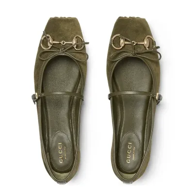 Gucci green Ballet Shoes Flat Shoes