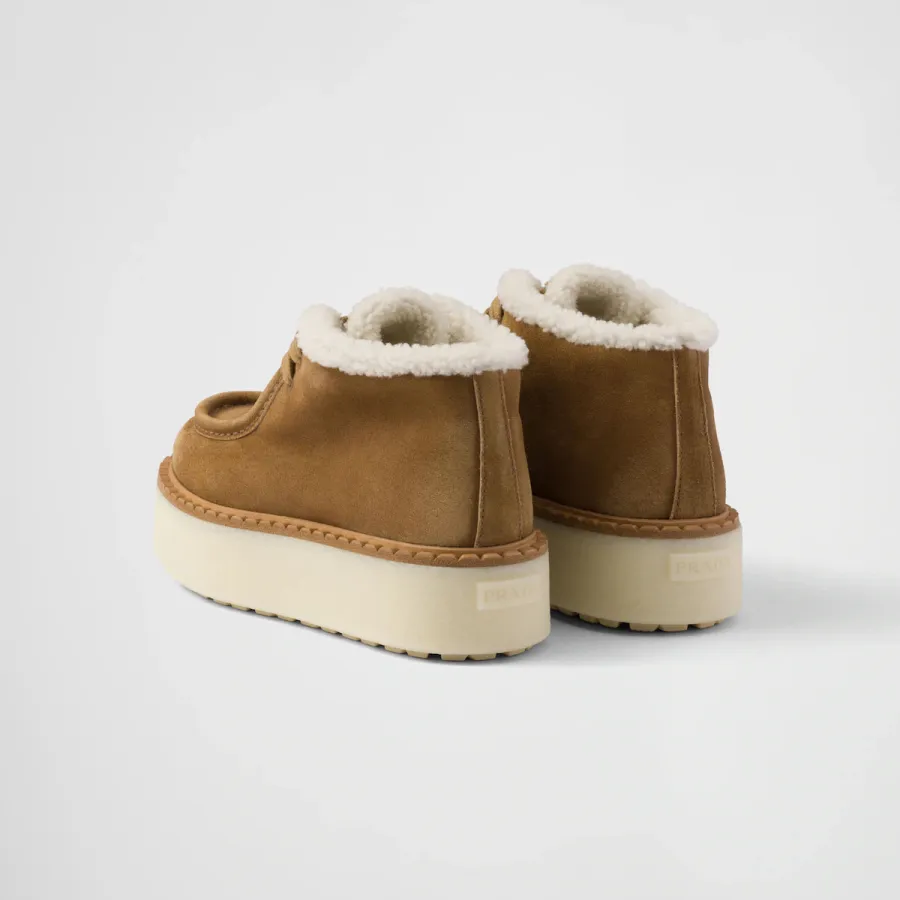 PRADA Suede leather polo boots