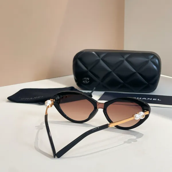 CHANEL glasses black bronze color size 56口18-145 - Image 6