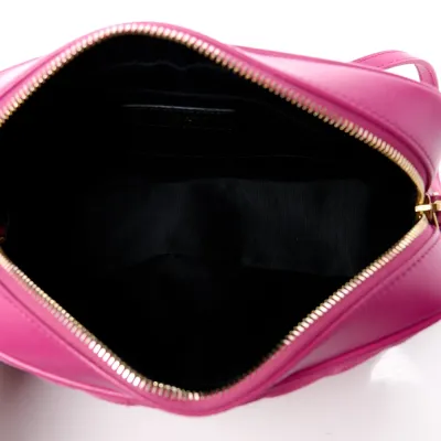 Saint Laurent Medium Lou Camera Bag Rose Monogram Suede Matelasse Leather Aged Gold Hardware