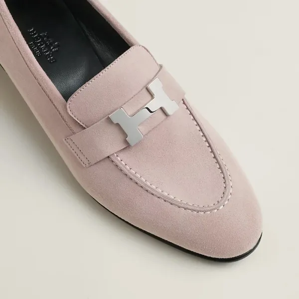 HERMES Paris Pink Loafers - Image 3