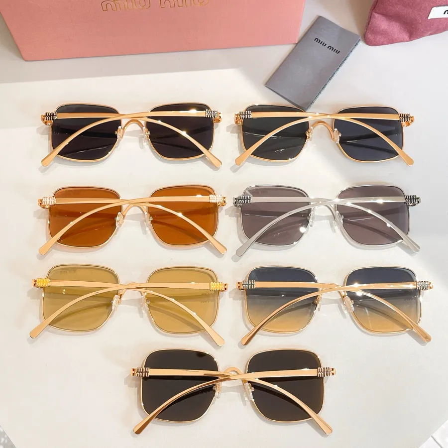 Miu Miu square frame glasses black gold/orange/grey/brown/tawny/silver/blue orange color Size 55口20-145