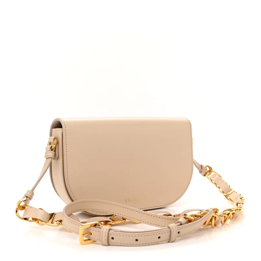 Dior Medium CD Signature Flap Crossbody Caramel Beige Calfskin Leather Gold Hardware
