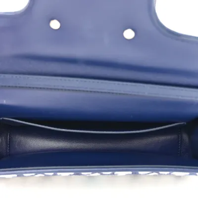 Valentino Garavani Small VLogo Locò Shoulder Bag White/Worker Toile Iconographe Cotton Silver Hardware