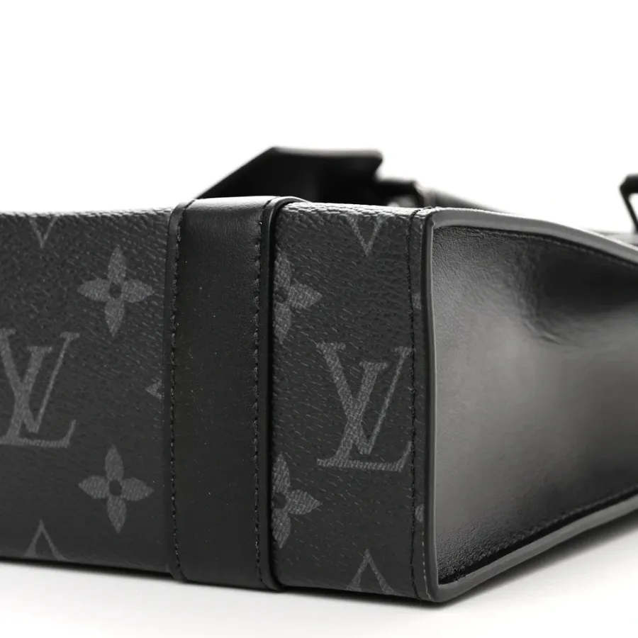 Louis Vuitton Mini Sac Plat Monogram Eclipse Canvas Silver Hardware