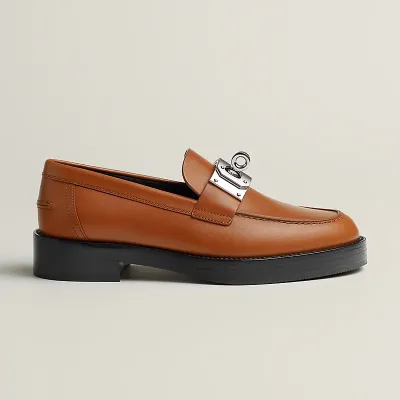 HERMES Hot Brown Loafers