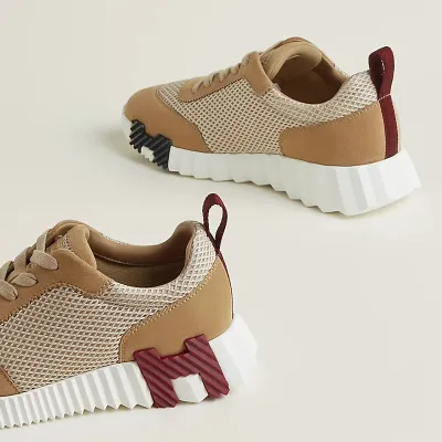 HERMES Brown Sneakers Bouncing Sports Shoes