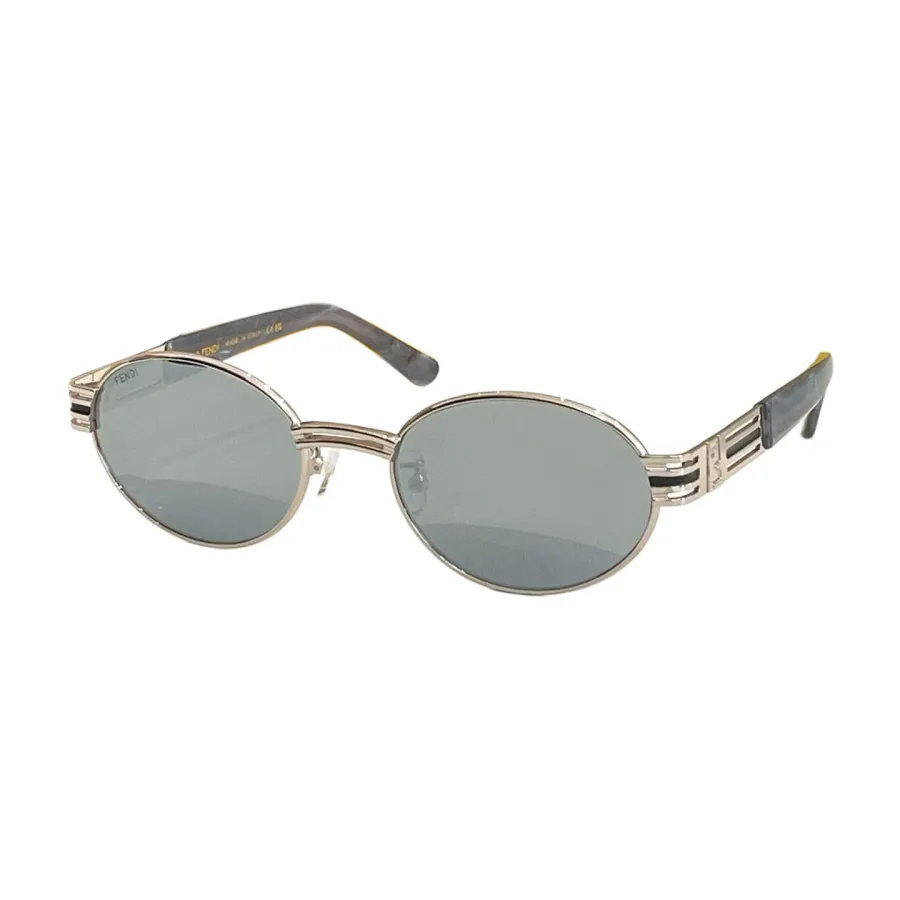 Fendi Oval glasses black gold/leopard brown/silver/brown/eggplant/gun black color Size 55口20-145