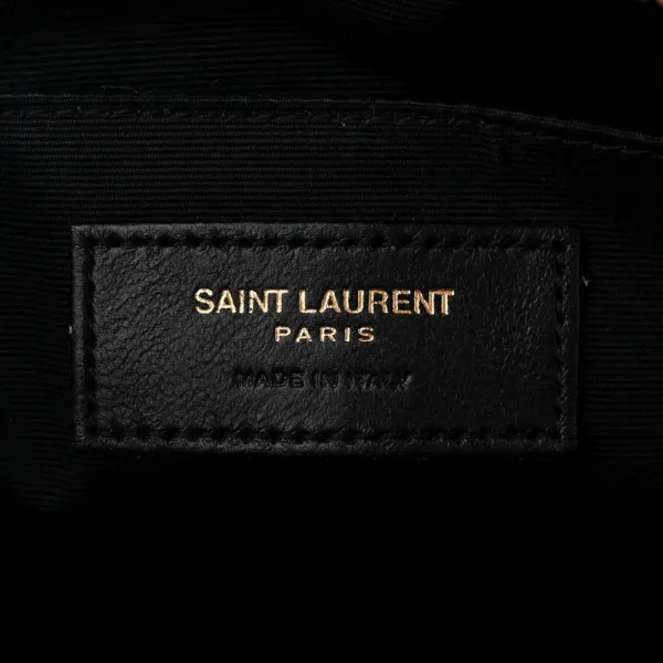 Saint Laurent Medium Lou Camera Bag Black Monogram Tweed & Calfskin Leather Brass Hardware - Image 2