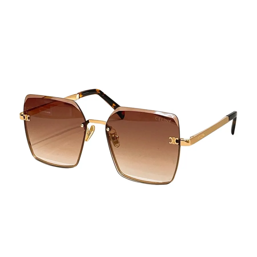 Celine square frame glasses purple/pink/coral/black/brown leopard color Size 60口17-145