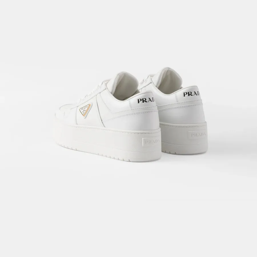 PRADA white leather sneakers