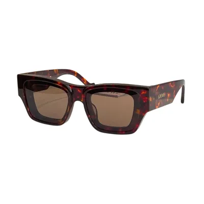 Loewe square frame glasses black/brown black/silver black/red black/blue black/leopard brown/leopard green/mint color Size 56口16-140