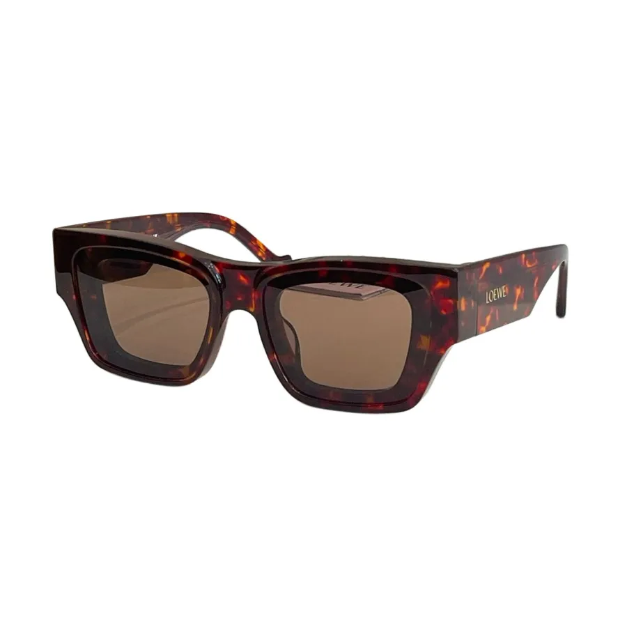 Loewe square frame glasses black/brown black/silver black/red black/blue black/leopard brown/leopard green/mint color Size 56口16-140