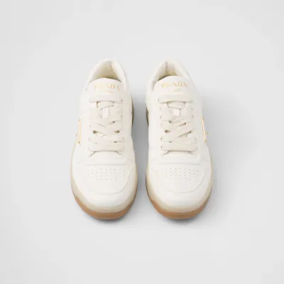 PRADA white lIvory color leather sneakers