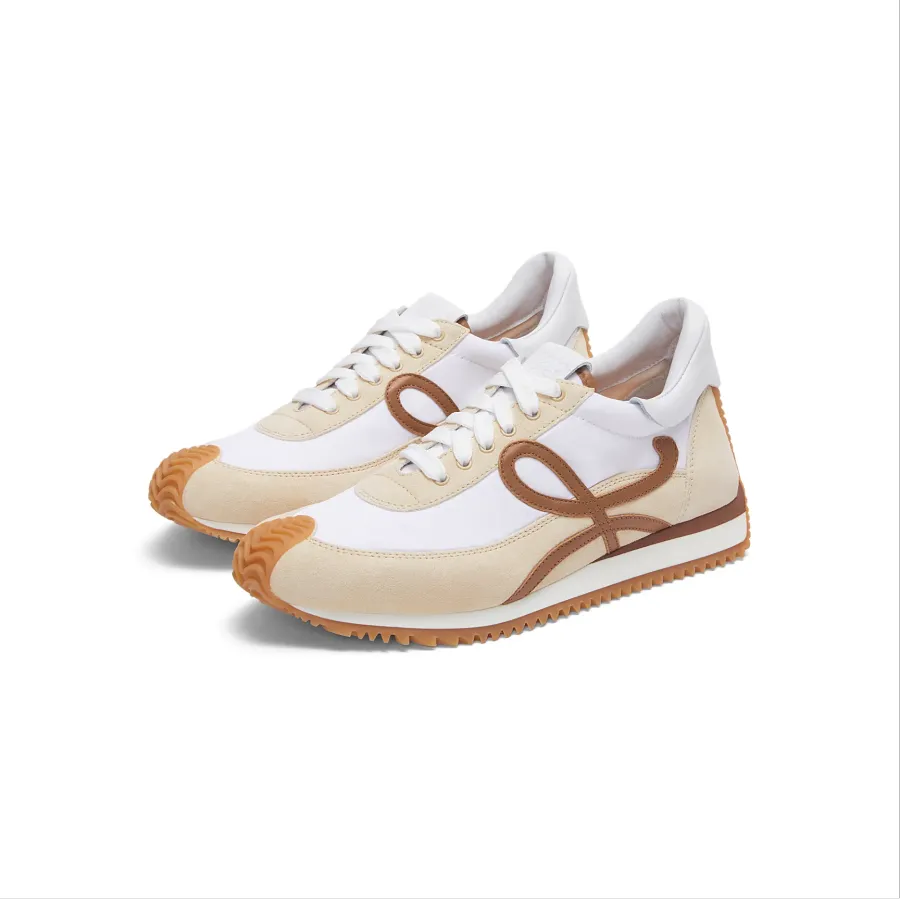 LOEWE Nylon and suede smooth sneakers