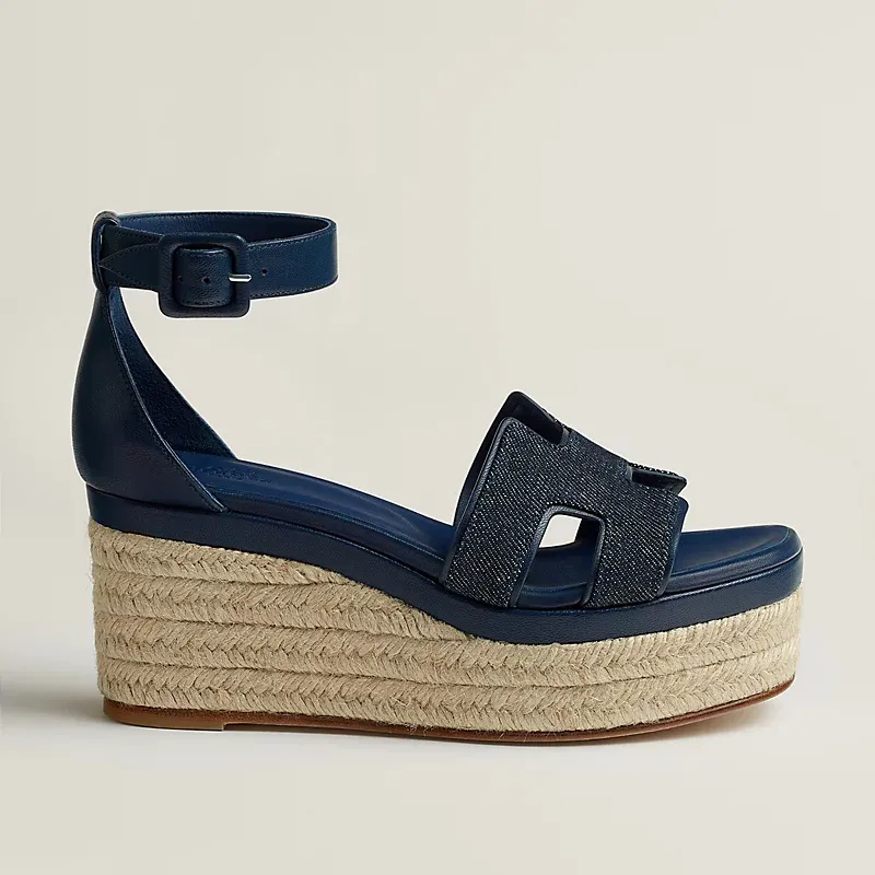 HERMES Elda Blue High Heels Sandal