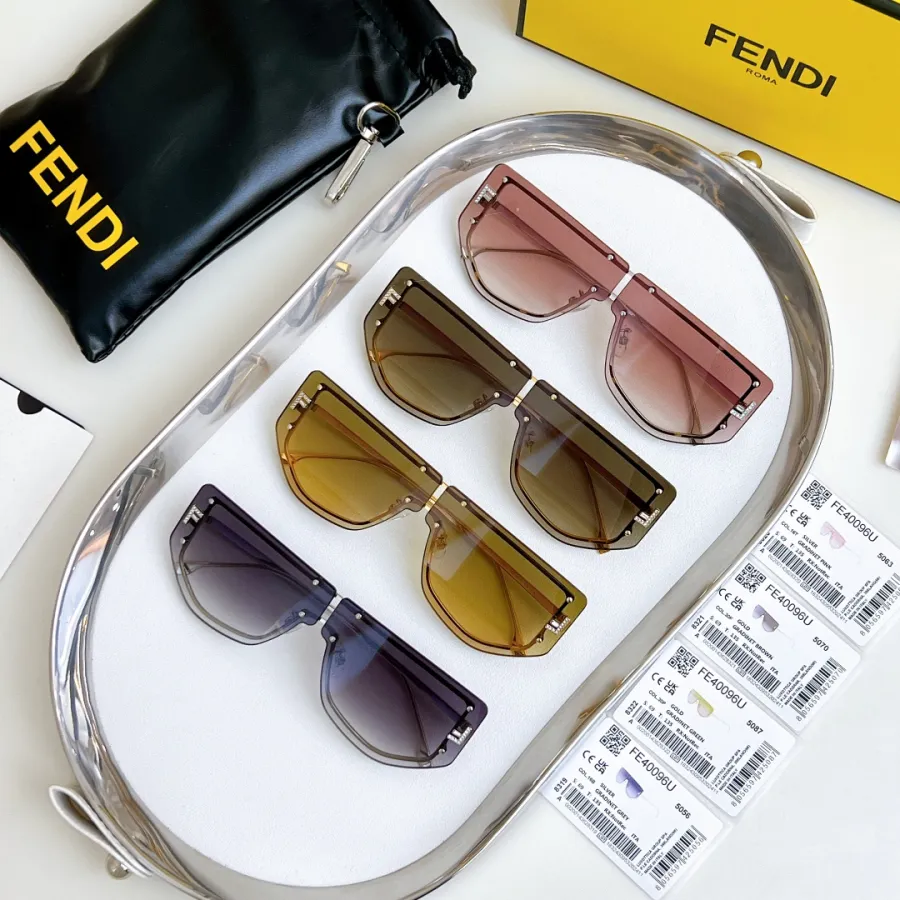 Fendi glasses gradient brown/gradient purple/gradient red/gradient green color Size 71口1-145