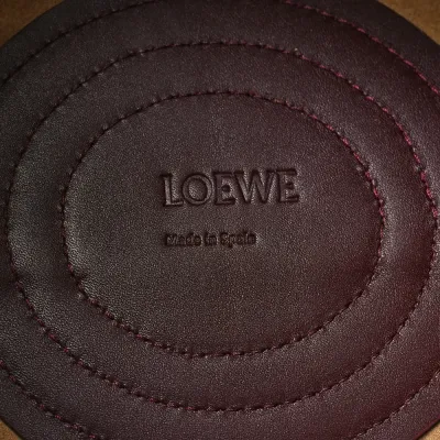 Loewe Paseo Bag Small Burgundy Shiny Nappa Calfskin Leather