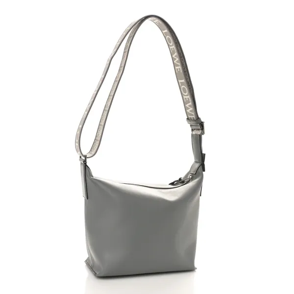 Loewe Cubi Crossbody Bag Small Asphalt Grey Jacquard Supple Smooth Calfskin Leather - Image 3