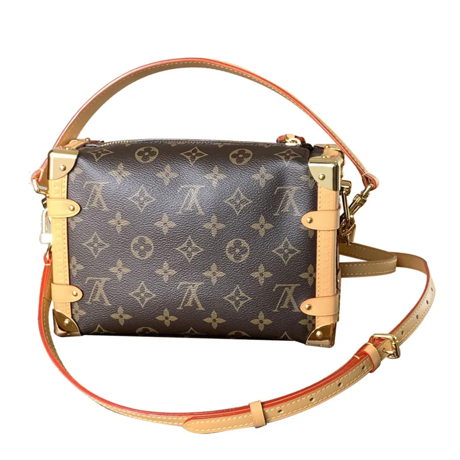 Louis Vuitton Side Trunk MM Monogram Canvas Brown/Grey Gold Hardware