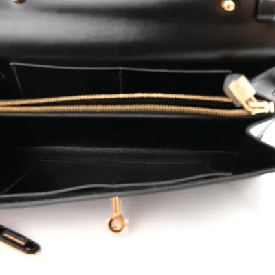 Hermès Kelly Wallet To Go Black Box Leather Gold Hardware