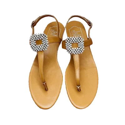 Roger Vivier Viv' By The Sea Sandals In White/Black/Blue/Silver/Brown Leather With Crystal Buckle