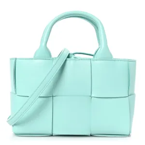 Bottega Veneta Maxi Intreccio Candy Arco Tote Celadon Lambskin Leather