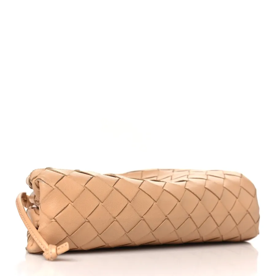 Bottega Veneta Mini Intrecciato The Pouch Almond Nappa Leather