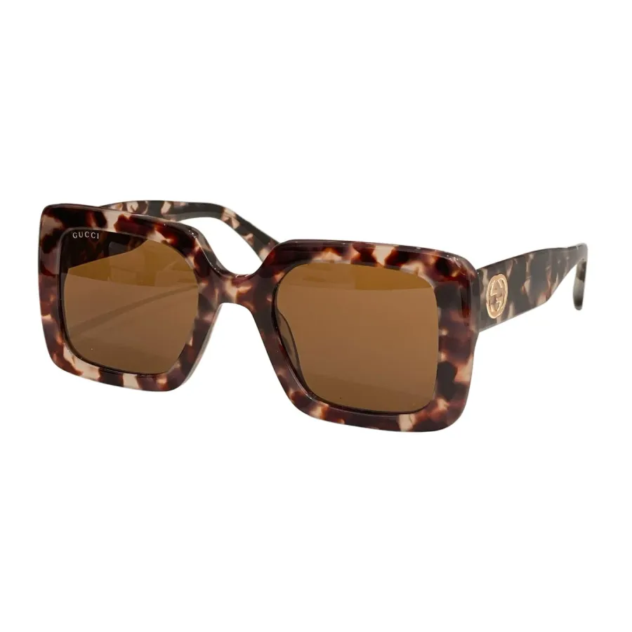 Gucci square frame glasses green/green black/tawny/black/eggplant black/leopard coral/leopard brown color Size 53口24-145