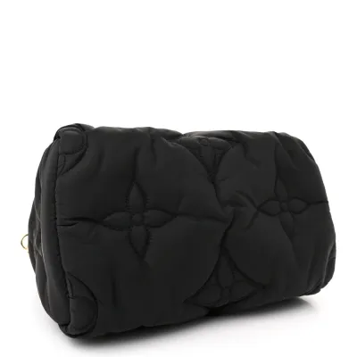 Louis Vuitton Mini Pillow Speedy Bandouliere 25 Black Econyl & Monogram Canvas Gold Hardware