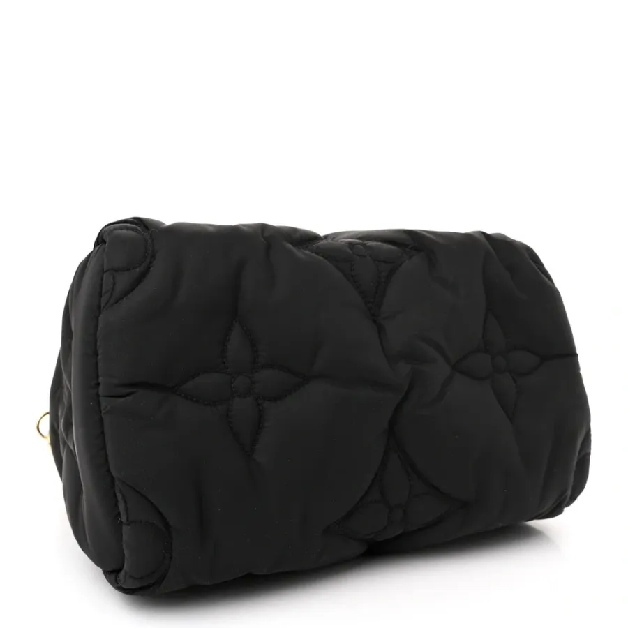 Louis Vuitton Mini Pillow Speedy Bandouliere 25 Black Econyl & Monogram Canvas Gold Hardware