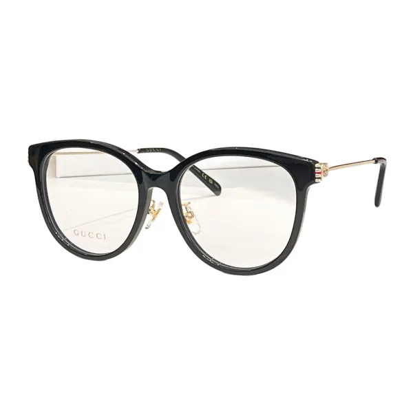 Gucci Boston frame glasses grey/black gold/black/leopard/yellow leopard color Size 56口18-145 - Image 4