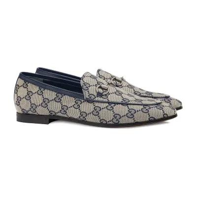 Gucci grey print print loafers