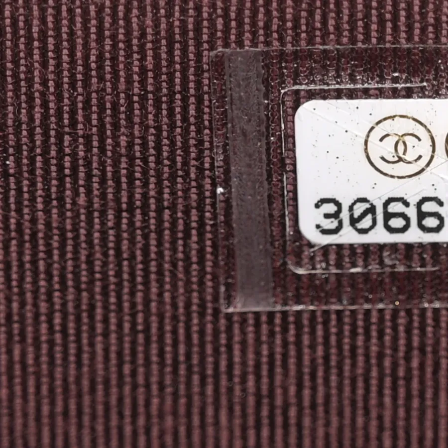 Chanel Vanity Case With Chain Small Black Quilted Lambskin Leather Light Gold Hardware