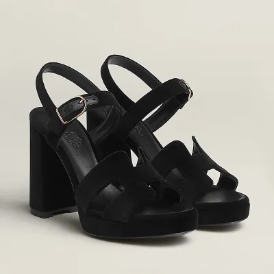 HERMES Jazz Black High Heels Sandal
