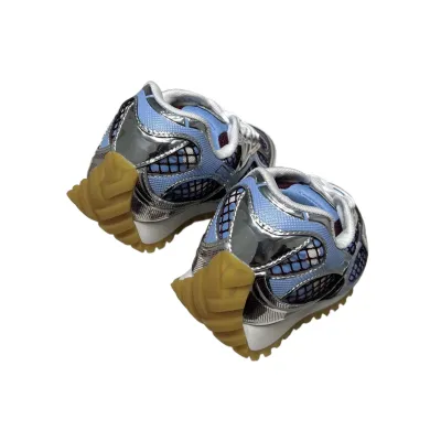 Bottega Veneta Orbit Sneakers In Blue/Red/Silver Technical Fabric And Mesh Lace-Up Sneaker