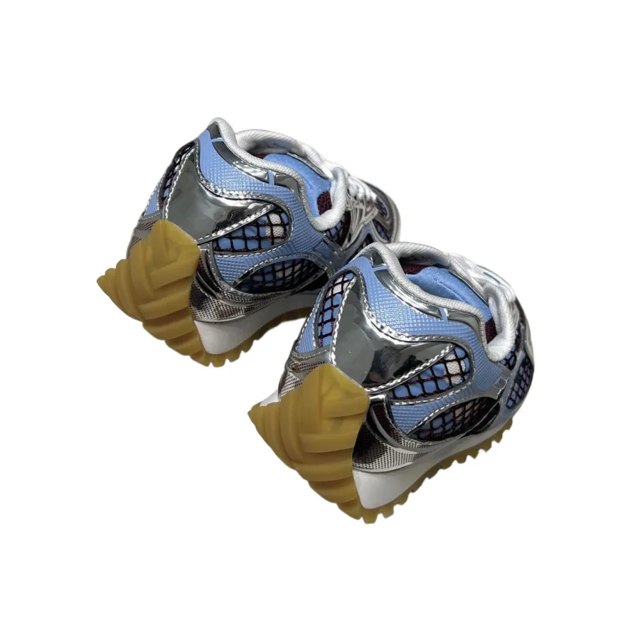 Bottega Veneta Orbit Sneakers In Blue/Red/Silver Technical Fabric And Mesh Lace-Up Sneaker