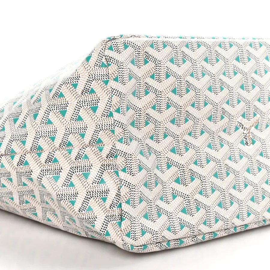 Goyard Saint Louis Claire Voie PM White Opaline Goyardine Canvas