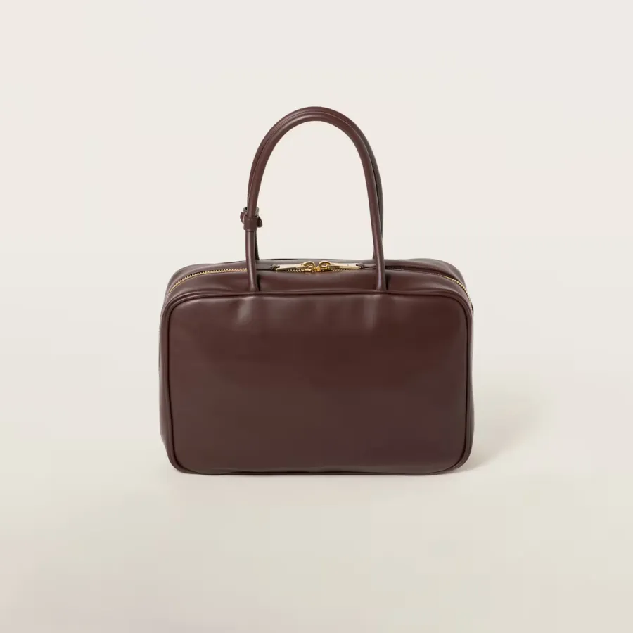 Miu Miu Beau Leather Brown Top-Handle Bags