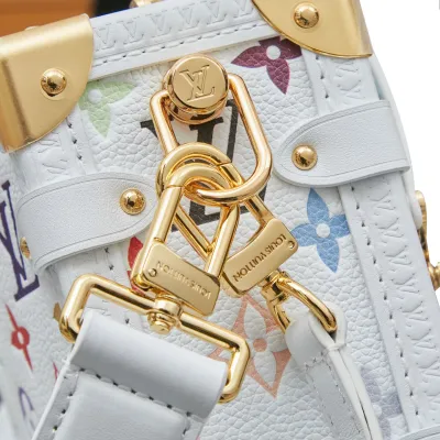 Louis Vuitton x Murakami Takashi Side Trunk MM Multicolor White Gold Hardware