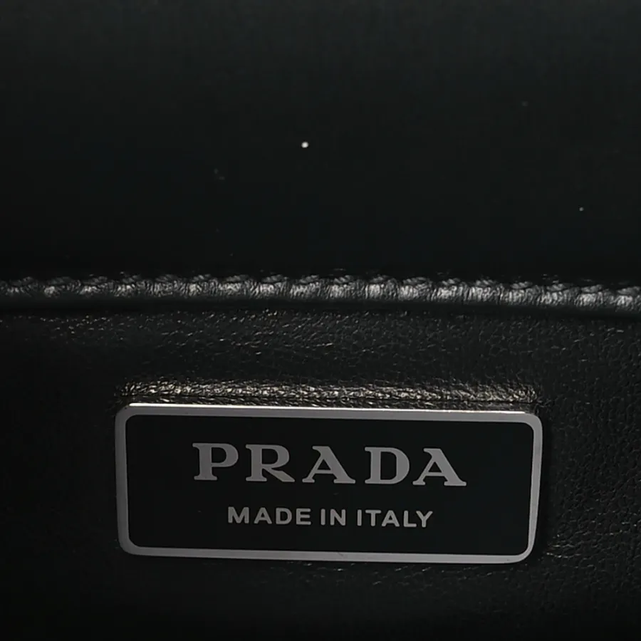 Prada Mini Shoulder Bag Black Nappa Leather Silver Hardware
