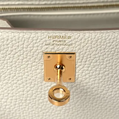 Hermès Kelly Retourne 25 Mushroom Togo Leather Gold Hardware