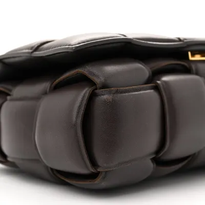 Bottega Veneta Maxi Intrecciato Padded Cassette Crossbody Bag Fondente Nappa Leather